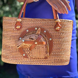 Bolso de mano de ratán Heritage Horse