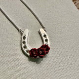 rose horseshoe necklace