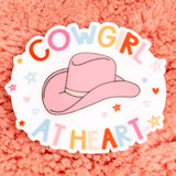 cowgirl at heart sticker