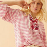 Strawberry Hill Country Embroidered Top