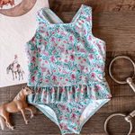beach horse girl's swimsuit