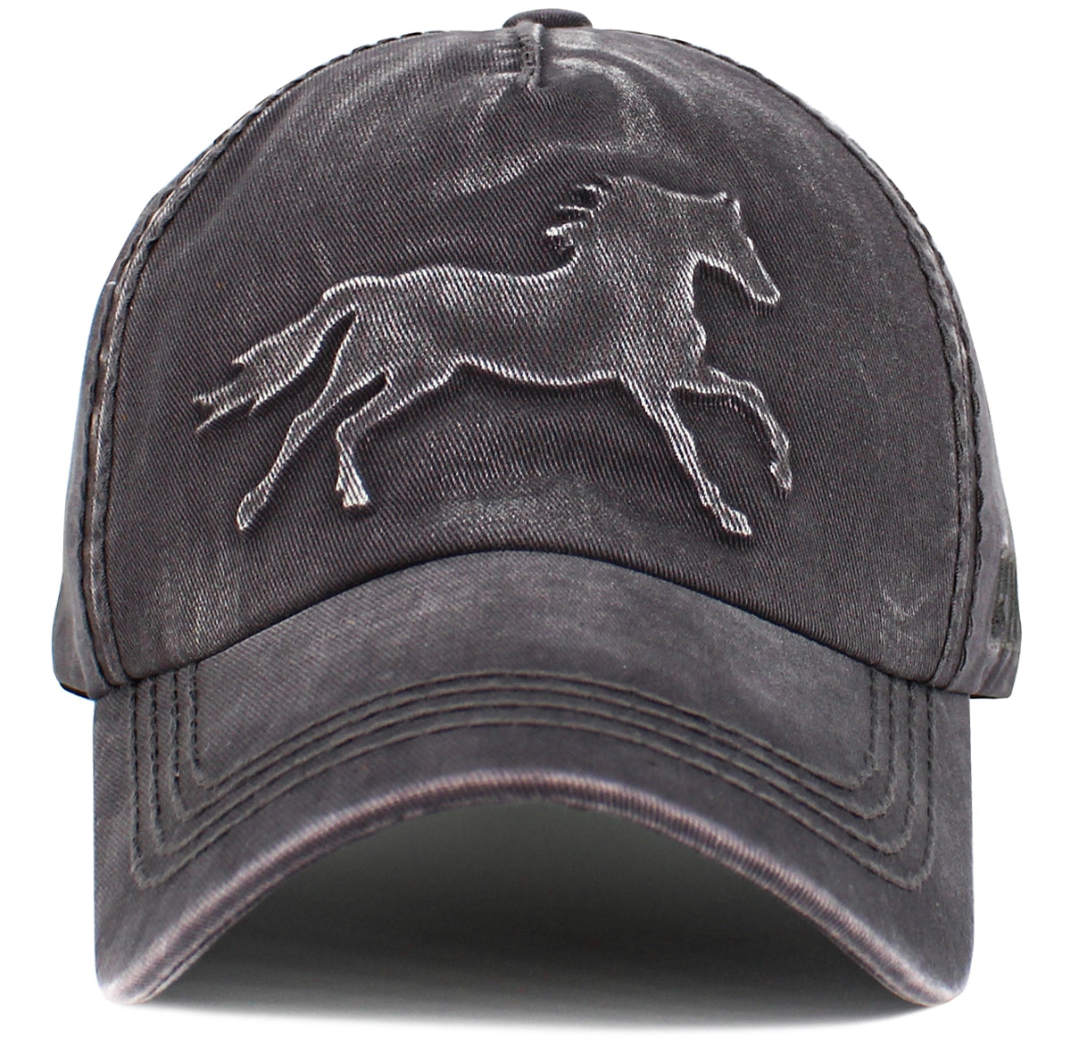 vintage gray horse hat