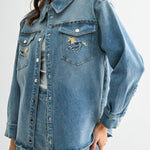 Horse Studded Denim Jacket