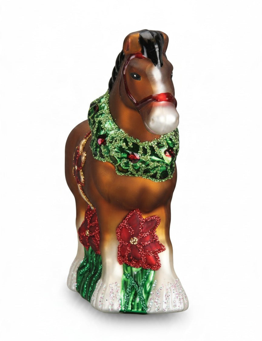 Clydesdale Horse Christmas Ornament