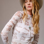 howdy cowgirl mesh top