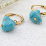 Turquoise Trail Huggie Earrings
