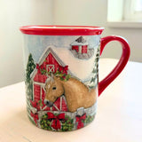 Palomino Horse Christmas Mug