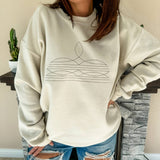 boot stitch embroidered sweatshirt