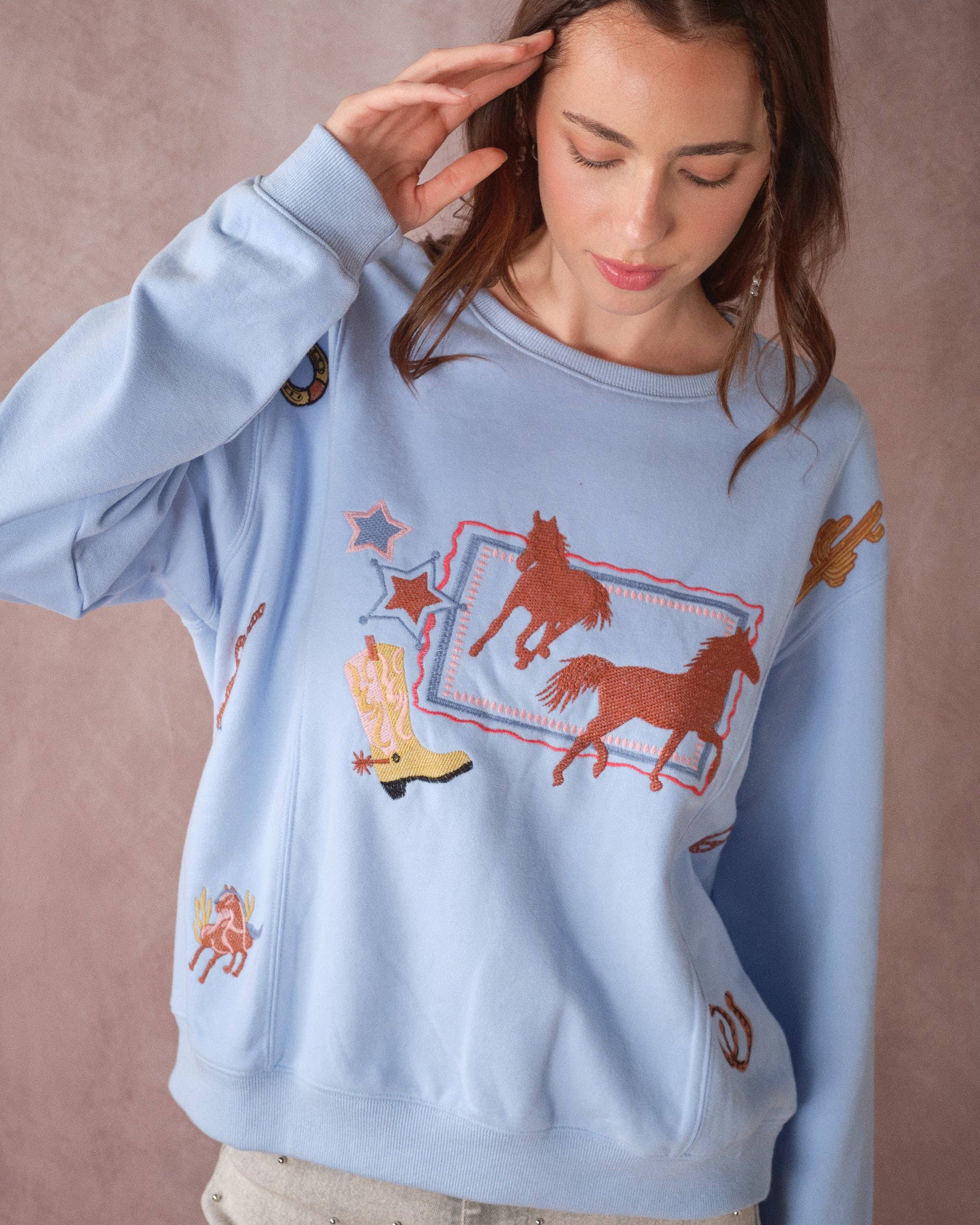 Western Icons Embroidered Sweatshirt