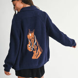 Charlie Chestnut Horse Cardigan
