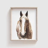 horse watercolor print