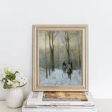 winter horse trail art print