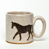 handmade horse mug (cream)