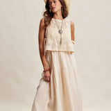 Embroidered Lace Vest & Dress Set