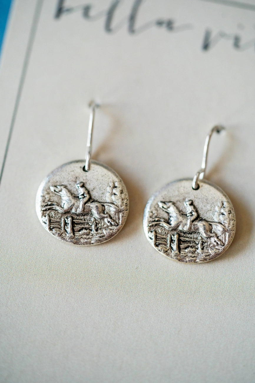 jumping horse earrings