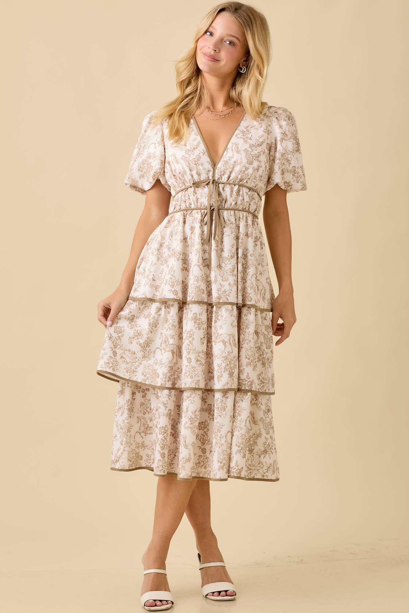 Vintage Horse Toile Dress