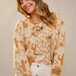 Horseshoe Tie Front Cardigan