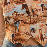 Allover Western Horse Vest
