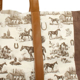 Bridlewood Horse Toile Tote Bag