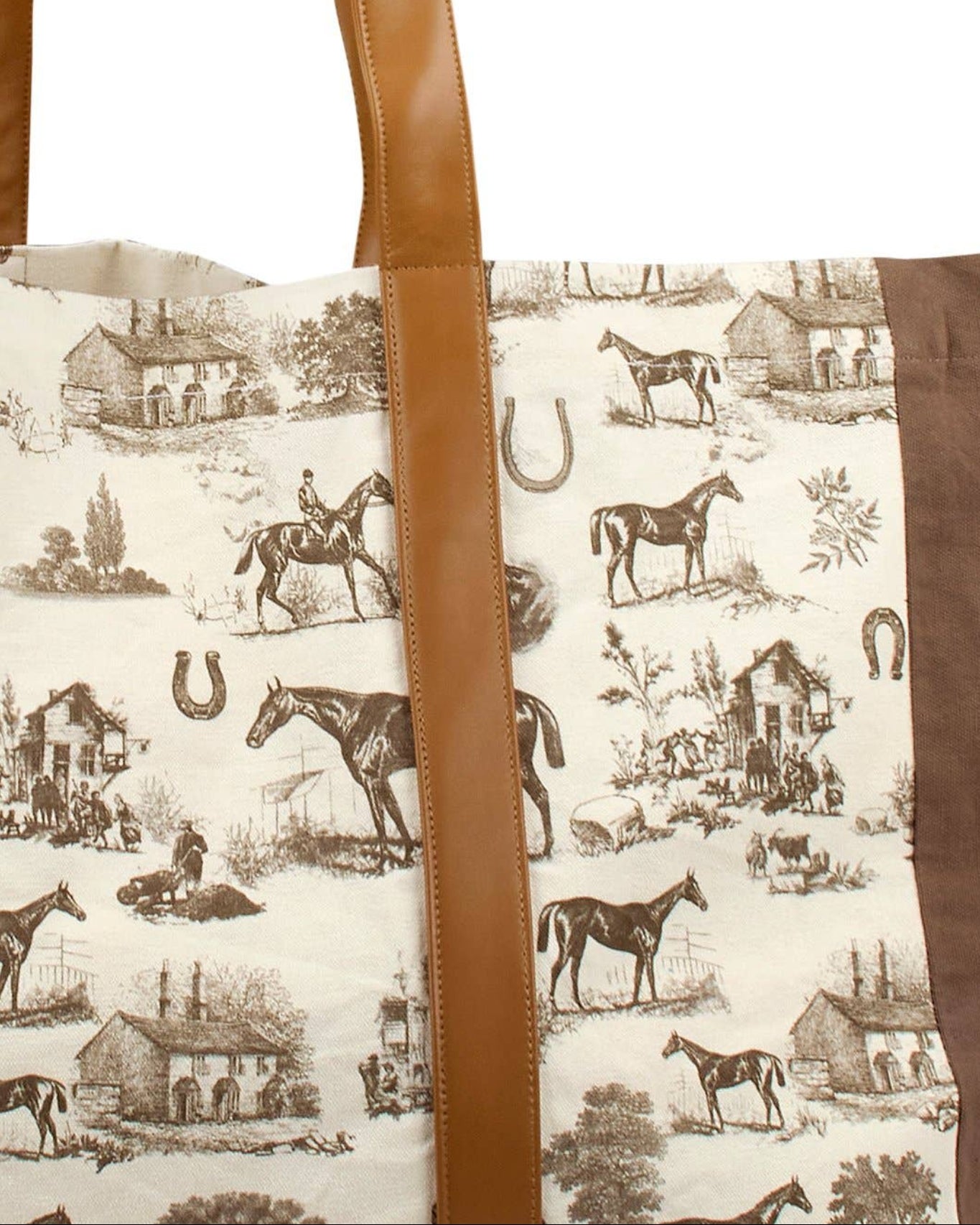Bridlewood Horse Toile Tote Bag