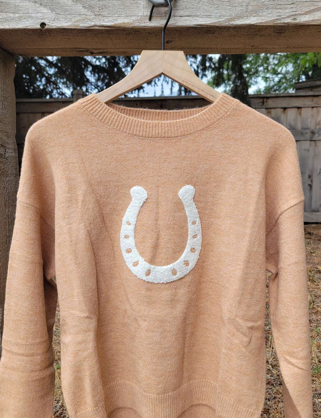 Cozy Cropped Horseshoe Sweater