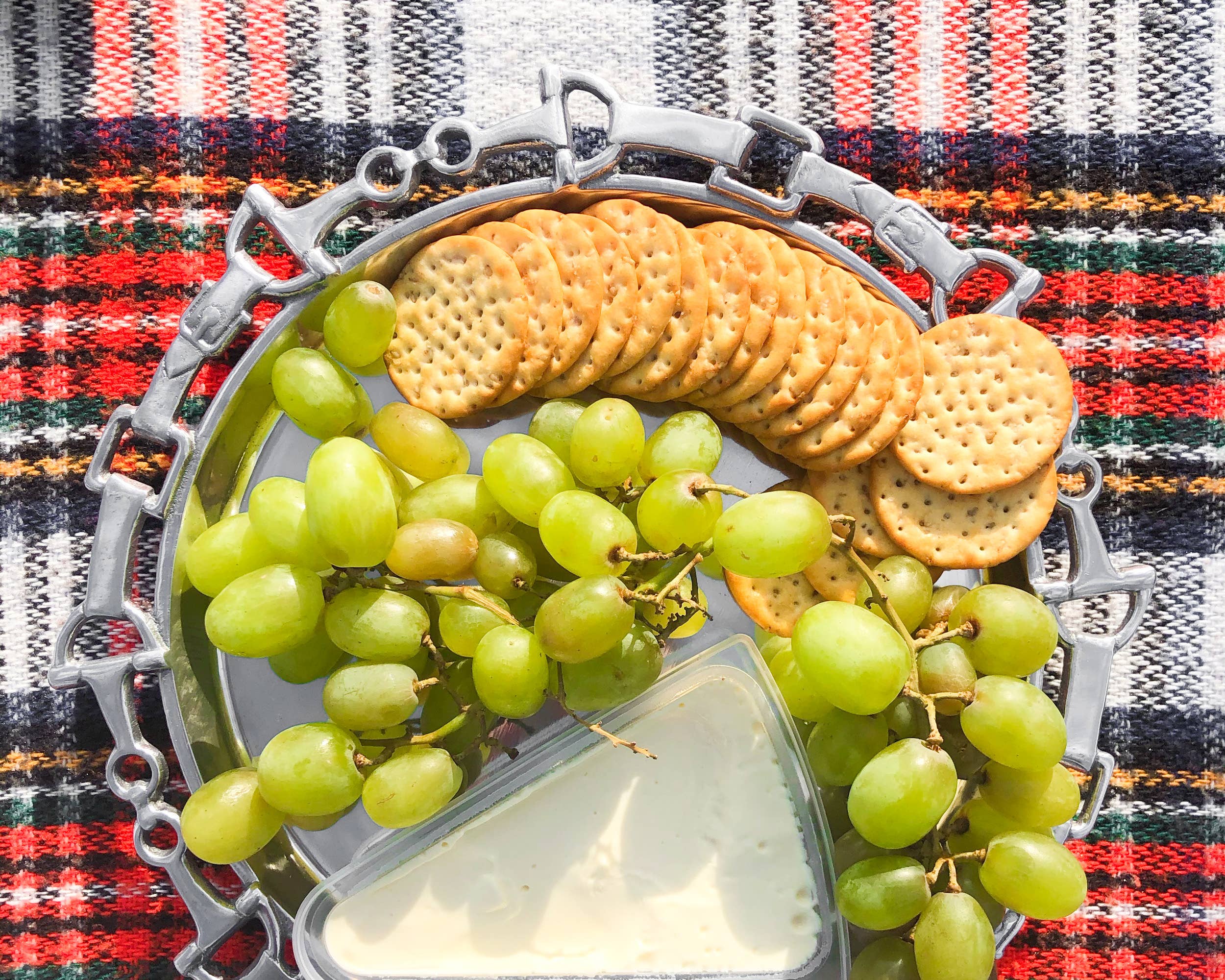 Snaffle Bit Equestrian Aluminum Round Tray