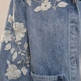 Denim Floral Work Jacket