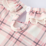 Plaid Horse Baby Girl Romper