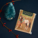 horse holiday card set (6 mini cards)