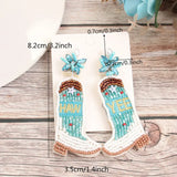 beaded cowgirl earrings