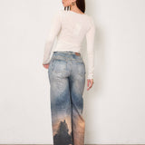 White Horse Wide Leg Jeans