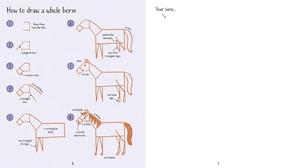 Drawing Horses And Ponies / Step-By-Step Book