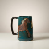 Jarra de gres con diseño de caballo "Espíritu Libre" (473 ml)