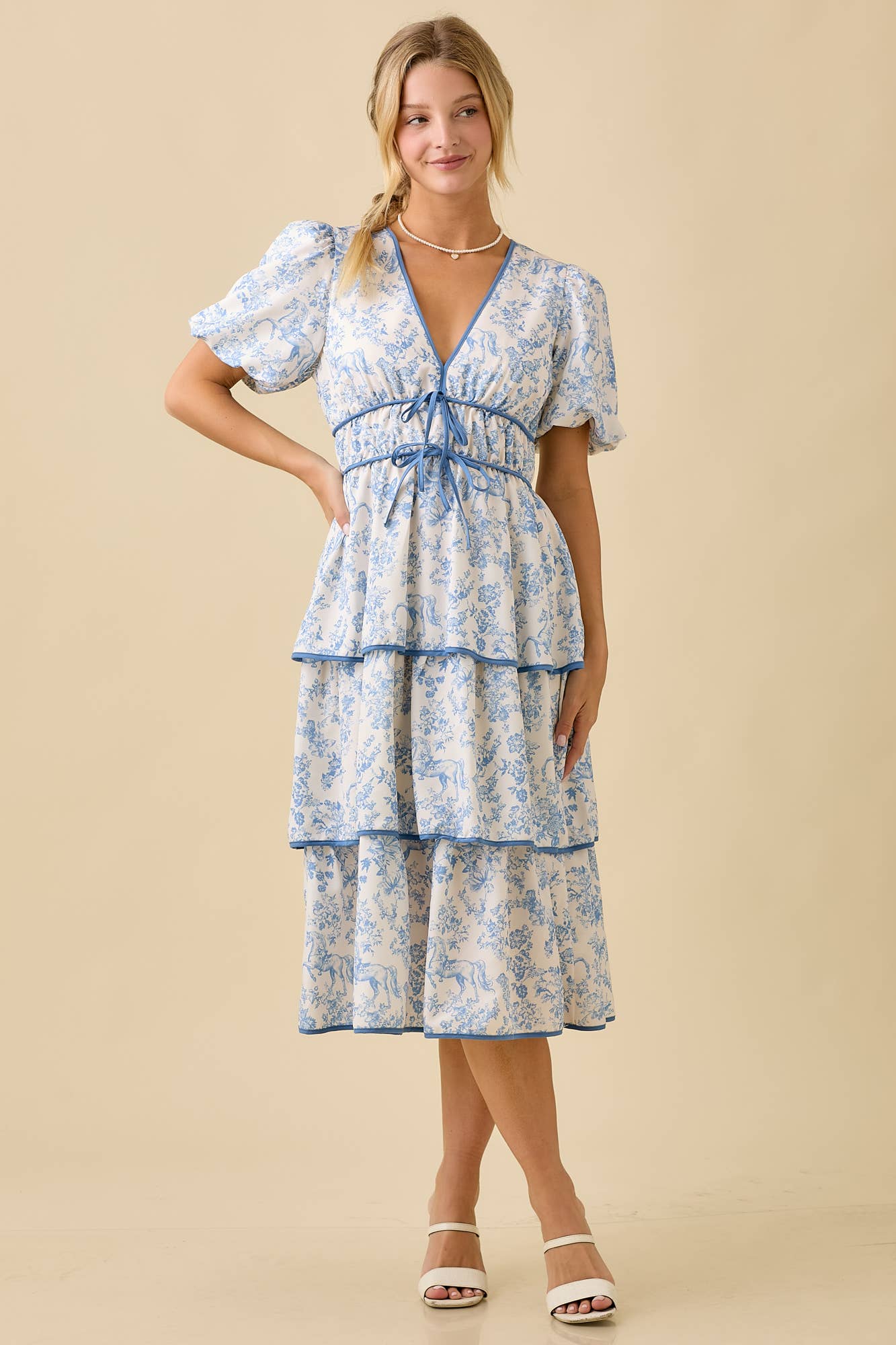 Vintage Horse Toile Dress