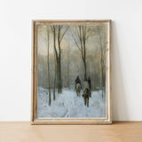 winter horse trail art print