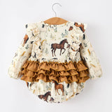 Elegant Horses Baby Romper
