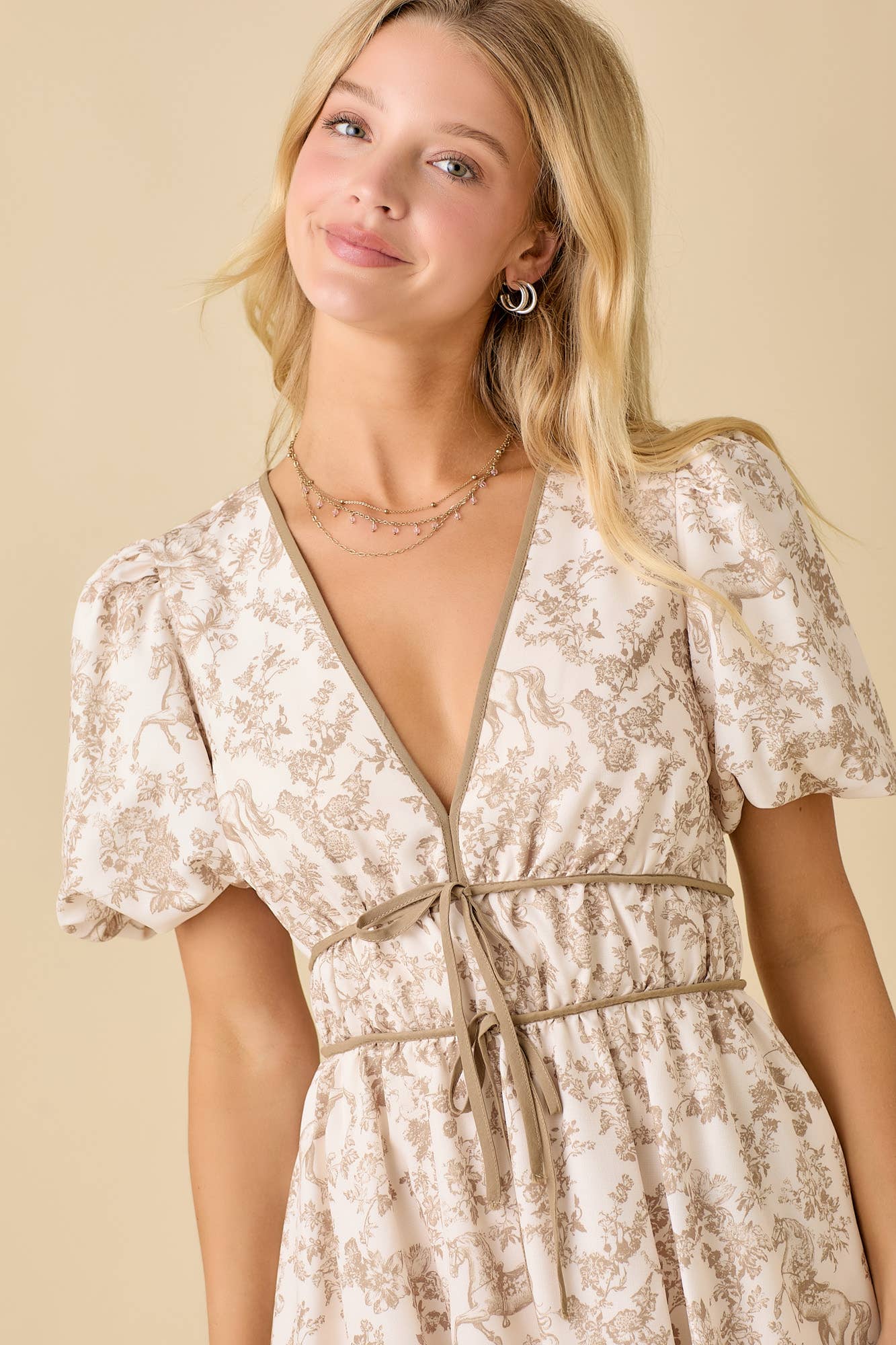 Vintage Horse Toile Dress