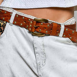 Saddle & Stud Western Leather Belt