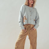 Equestrian Dream Cropped Sweater (Gray)