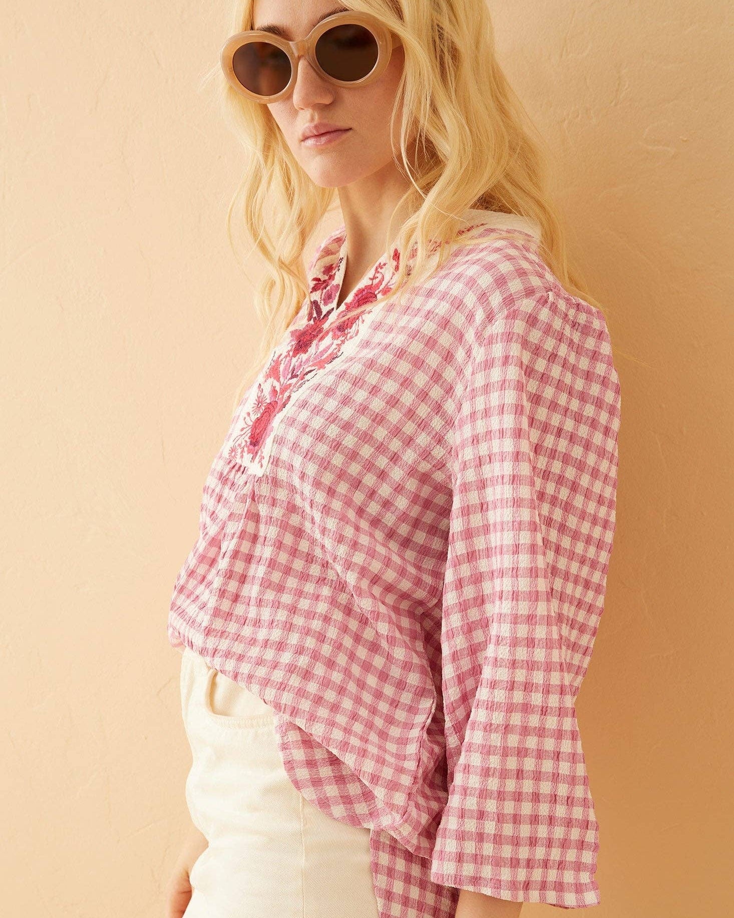 Strawberry Hill Country Embroidered Top