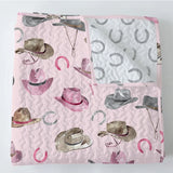 cowgirl pink baby quilt