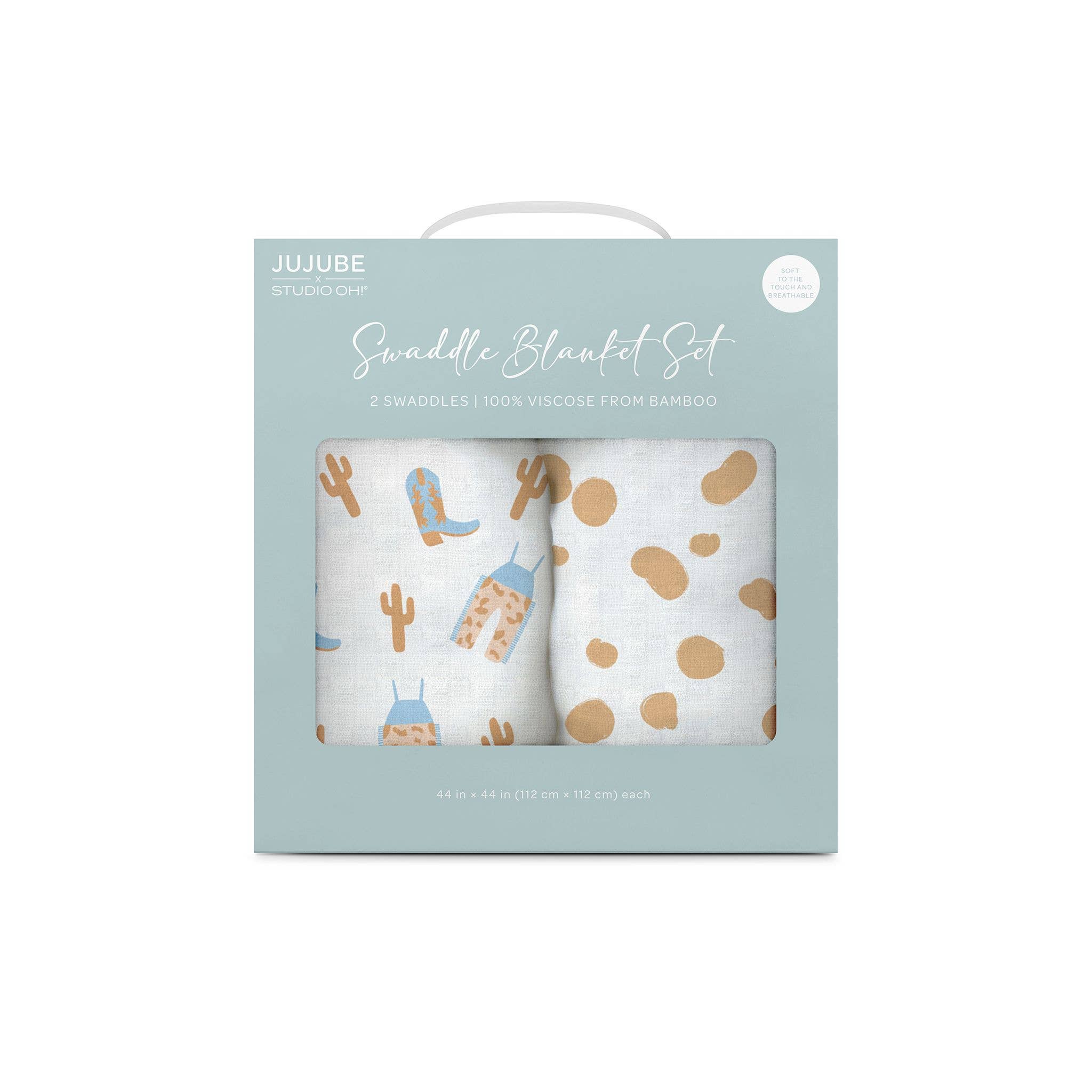 Howdy Blue Swaddle Blanket Set