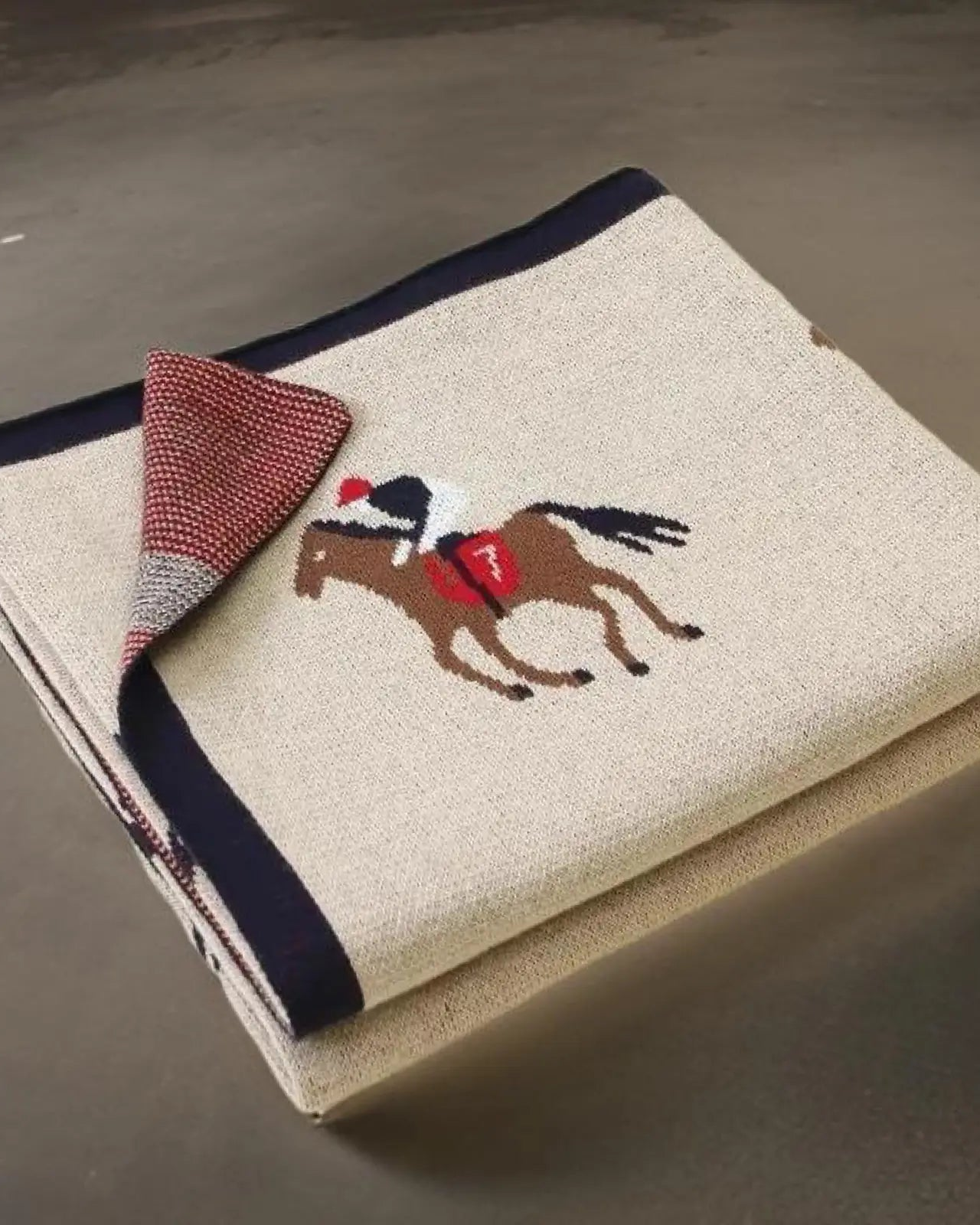 Equestrian Horse Racing Derby Jockey Cotton Baby Blanket  Faire - Westrian International
