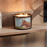 chestnut horse candle