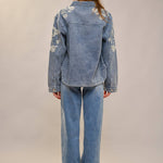 Denim Floral Work Jacket