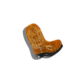 Hand-Painted Boot Hair Clip Brown