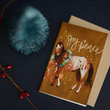 horse holiday card set (6 mini cards)