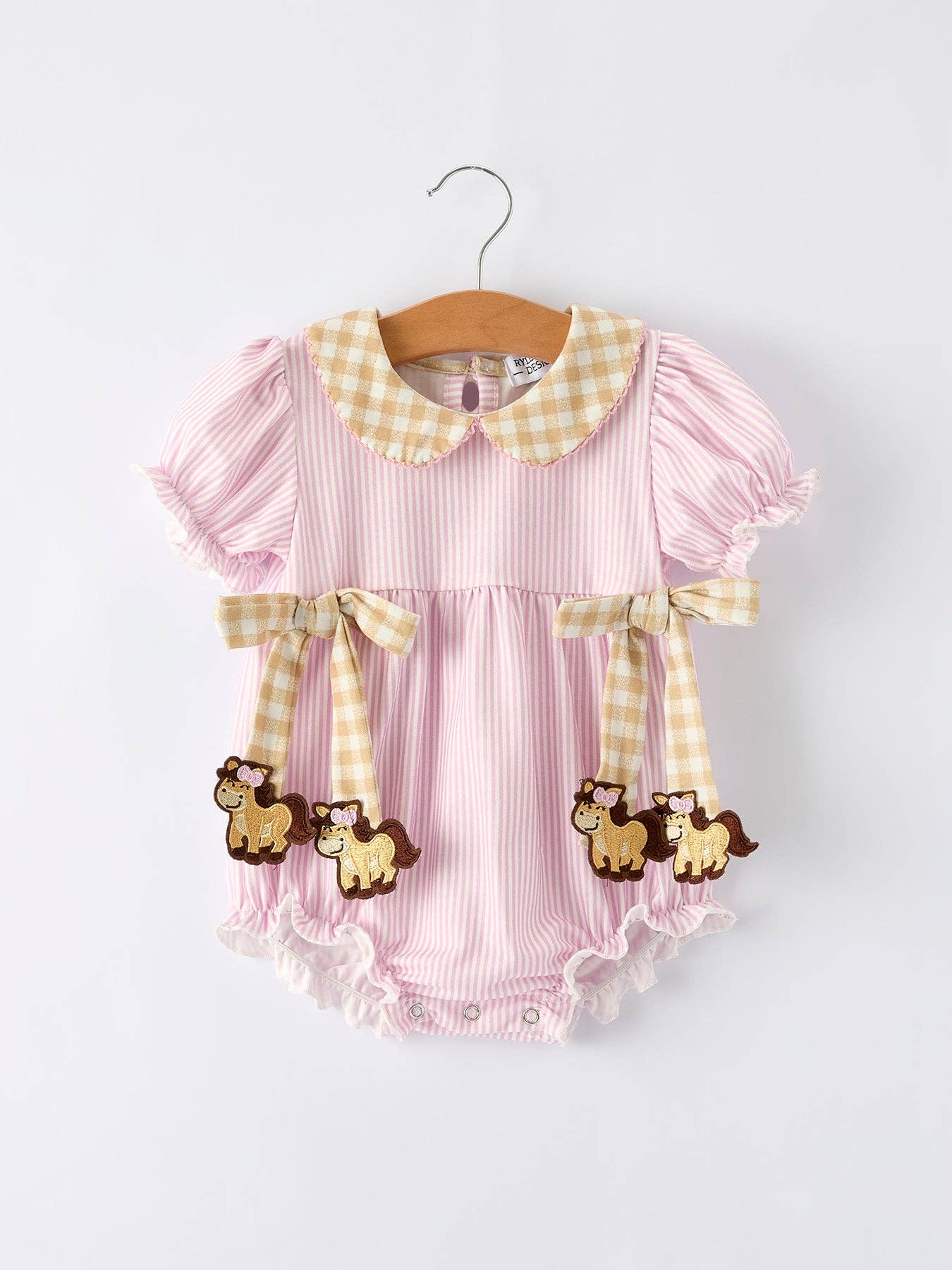 Farm Horse Baby Girls Romper
