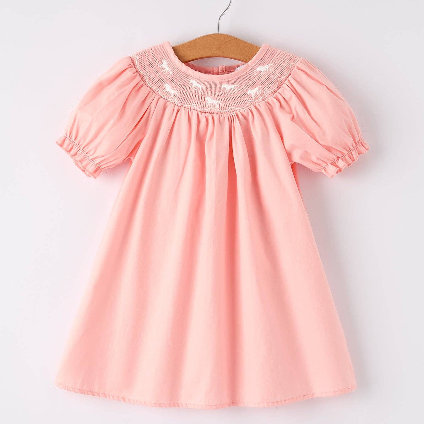 Pink Pony Embroidered Dress
