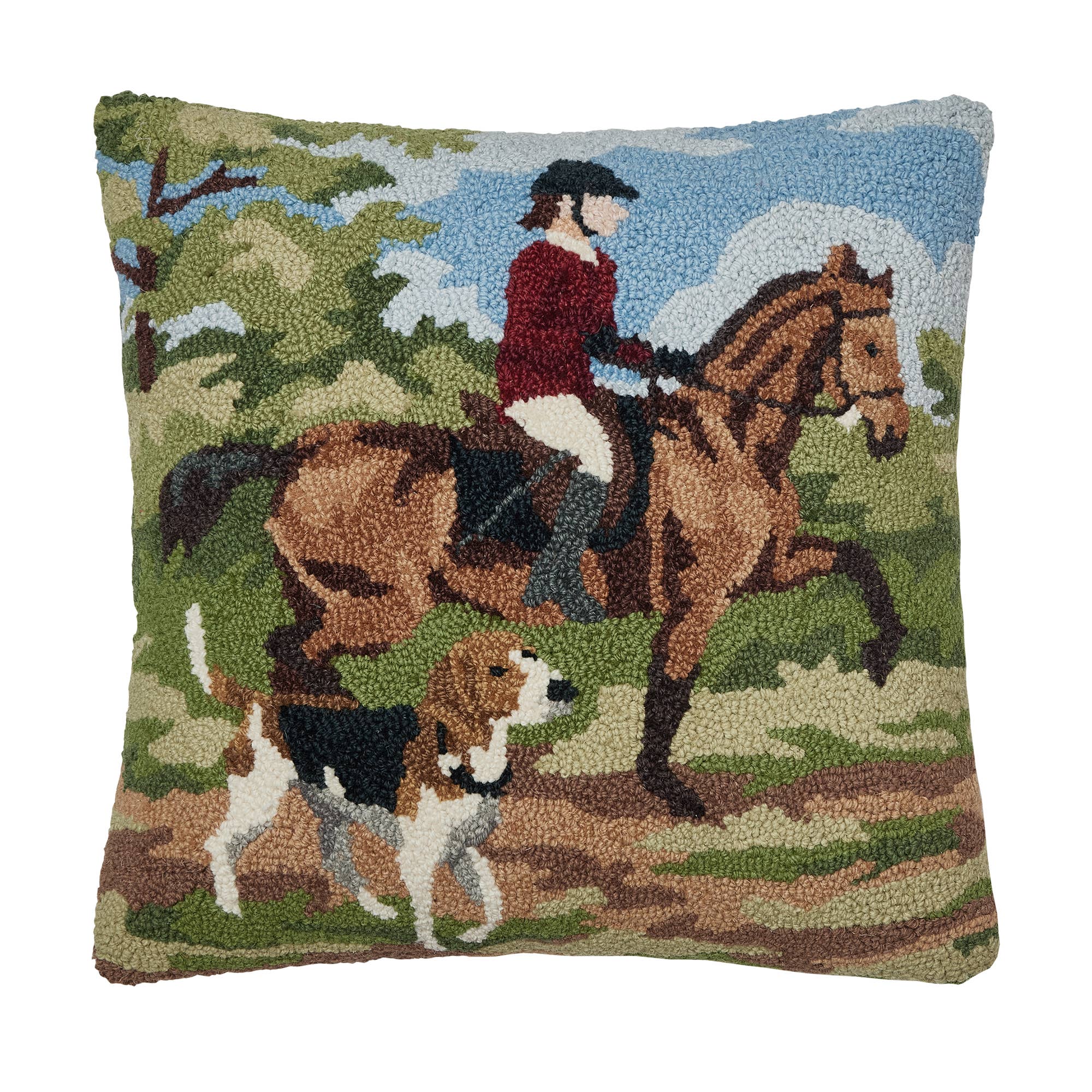 The Hunt Wool Hook Pillow